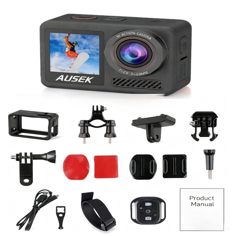 AT-M90TR action camera package and accessory set for retail programs