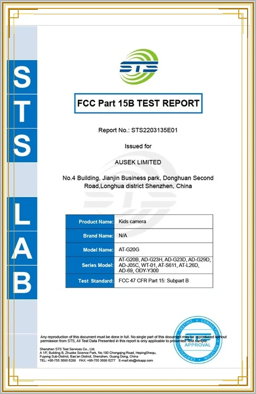AUSEK FCC Part 15B Test Report