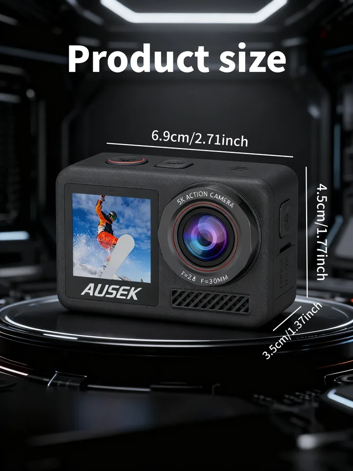 AT-M90TR 5K action camera body detail view