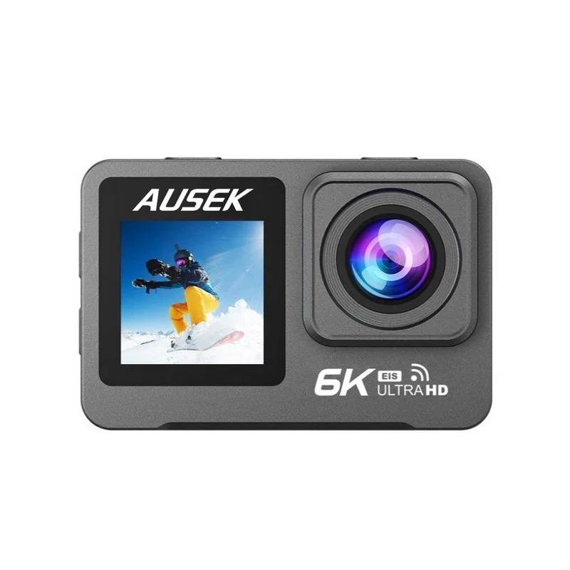 AT-M82TR 6K 30fps SONY415 Six-Axis EIS Dual-Screen Action Camera for OEM Buyers